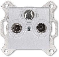 Розетка TV+R+SAT Оконечная без рамки ABB EPJ Levit 1-м. серебро картинка